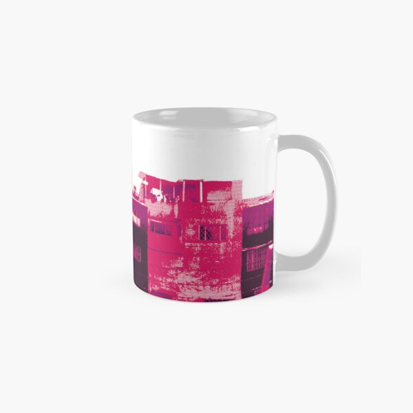 Vista previa del artículo con la obra «Vecindario Fucsia», diseñado y vendido por Maniartica.