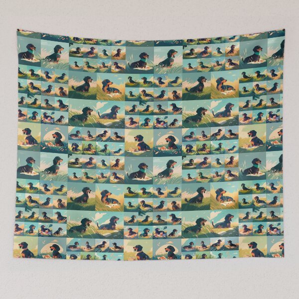 Item preview, Dachshund Repeating Pattern designed and sold by chamlogic.