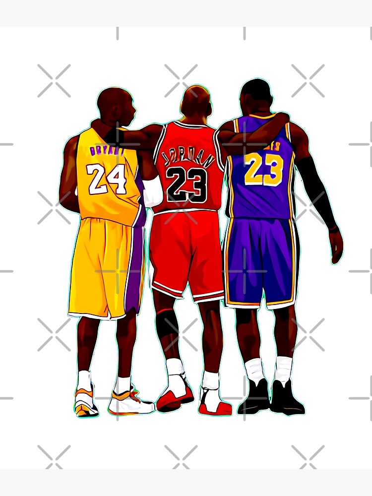 Basketball Legends LA Lakers Team Wall Art, Lebron James Art poster - No  Frame