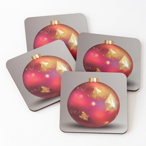 Item preview, a red christmas ornament with gold decorations designed and sold by DesignAtYO.
