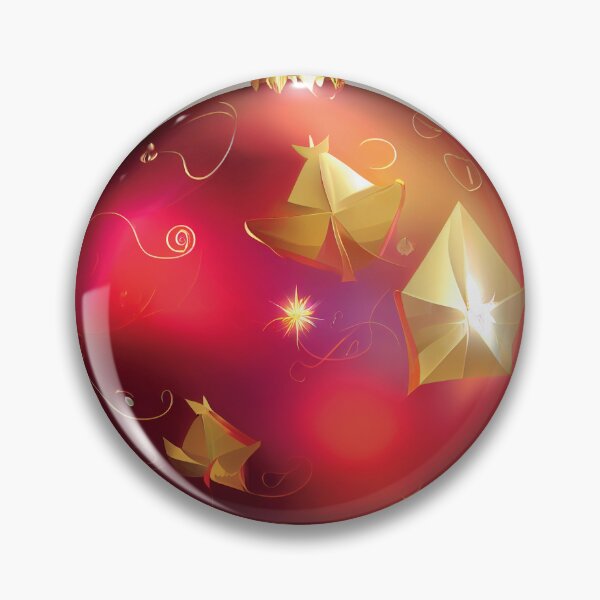 Artikelvorschau, a red christmas ornament with gold decorations entworfen und verkauft von DesignAtYO.