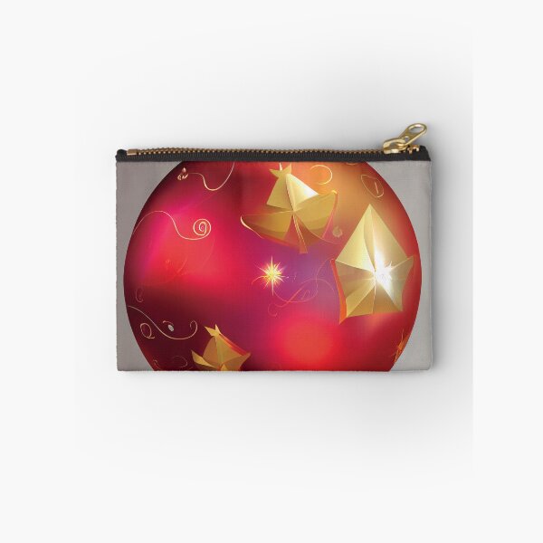 Item preview, a red christmas ornament with gold decorations designed and sold by DesignAtYO.