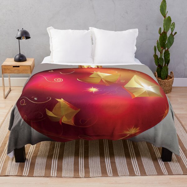 Item preview, a red christmas ornament with gold decorations designed and sold by DesignAtYO.