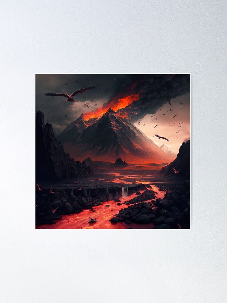 Mr Volcano Man - Roberts Art - Paintings & Prints, Abstract, Landscape -  ArtPal