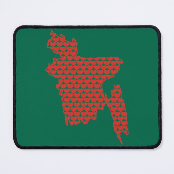 Item preview, Bangladesh Red Map of Hearts designed and sold by dezanli.