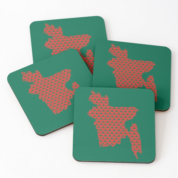 Item preview, Bangladesh Red Map of Hearts designed and sold by dezanli.