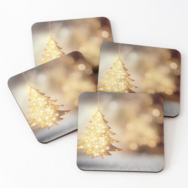 Item preview, a golden christmas tree ornament hanging from a string designed and sold by DesignAtYO.