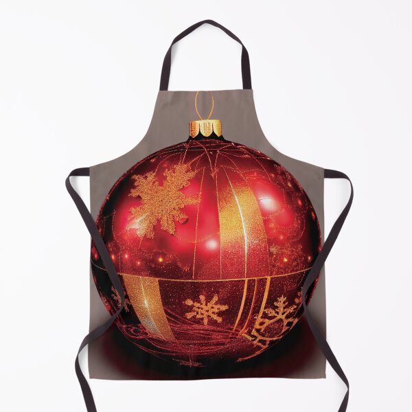 Item preview, a red and gold christmas ornament with snowflakes designed and sold by DesignAtYO.