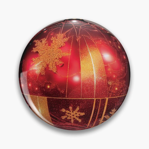 Artikelvorschau, a red and gold christmas ornament with snowflakes entworfen und verkauft von DesignAtYO.