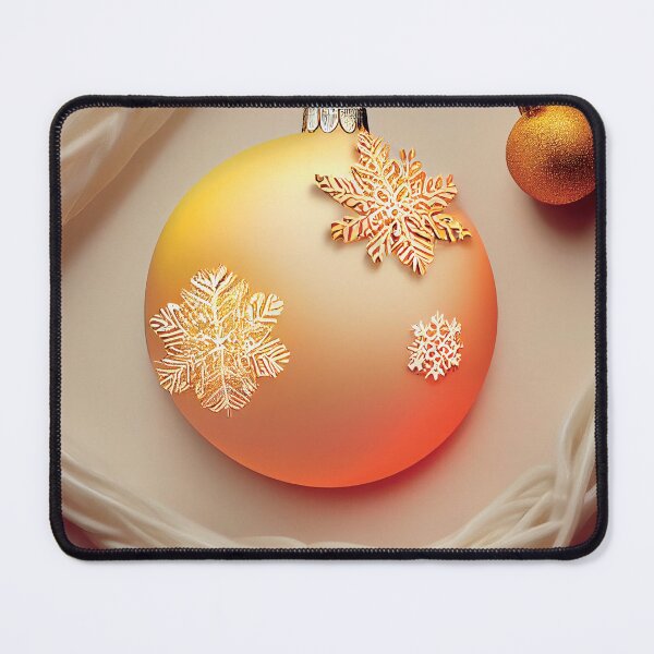 Item preview, a glass ornament with snowflakes on it designed and sold by DesignAtYO.
