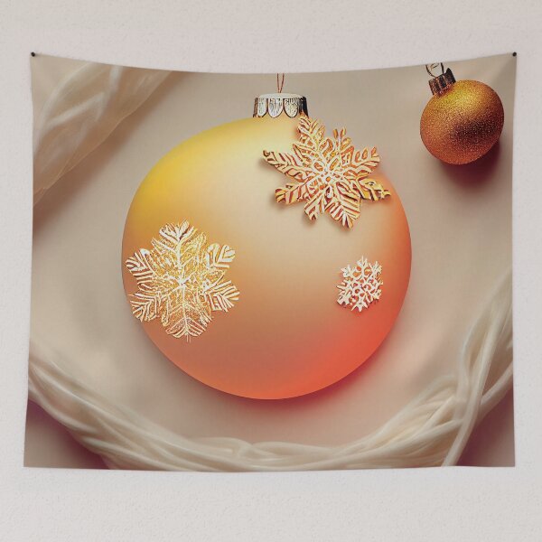 Item preview, a glass ornament with snowflakes on it designed and sold by DesignAtYO.