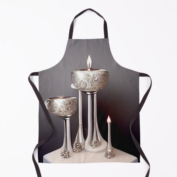 Item preview, a silver candle holder sitting on top of a white table designed and sold by DesignAtYO.