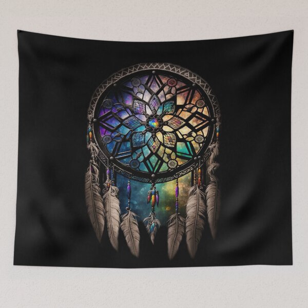 Item preview, Rainbow Hues Dreamcatcher - Native American Spiritual Symbol Dream Protection designed and sold by Dragonstrom.