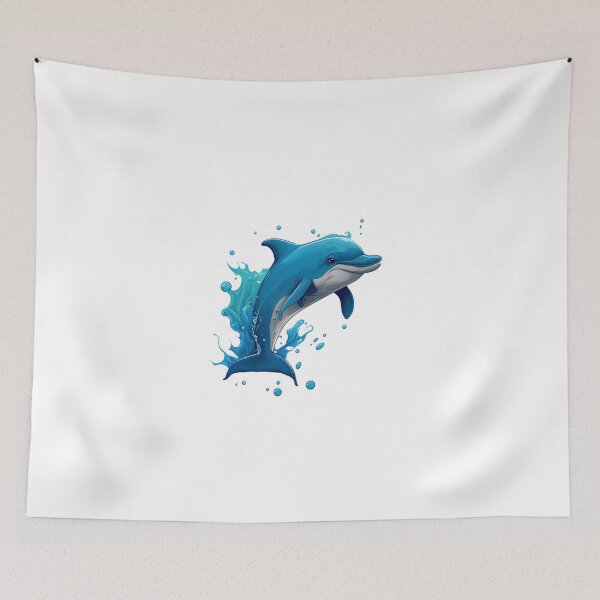 Item preview, Happy Dolphin jumping out of the ocean waves designed and sold by Ideallity.