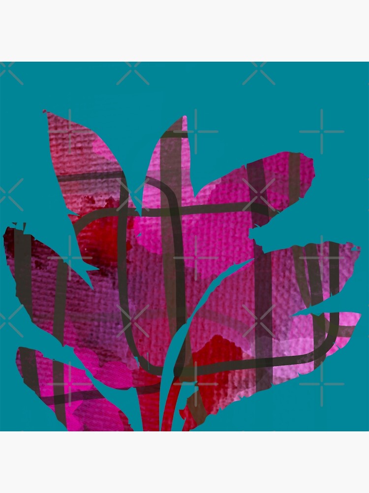 Spild marts mumlende Palm Leaves in Hot Pink and Turquoise " Poster for Sale by Nicoledesigns1 |  Redbubble