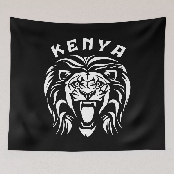 Item preview, African Wildlife Lion Face | Text Kenya designed and sold by TMBTM.