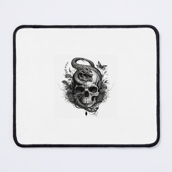 Item preview, Skull and Snake draw designed and sold by Benin Store ®.