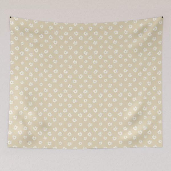 Item preview, MINI DITSY DAISY PRAIRIE PREPPY BEIGE FLORALS designed and sold by blomastudios.