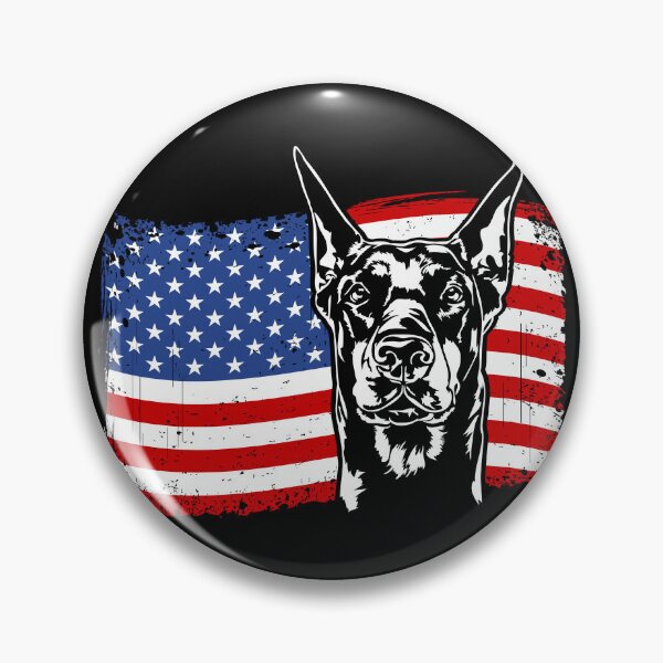 Artikelvorschau, Doberman Pinscher Hund Fahne patriotischer Hund Hunde Portrait entworfen und verkauft von dogarts.