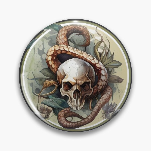 Item preview, Skull and snake designed and sold by BoneyardGrafix.