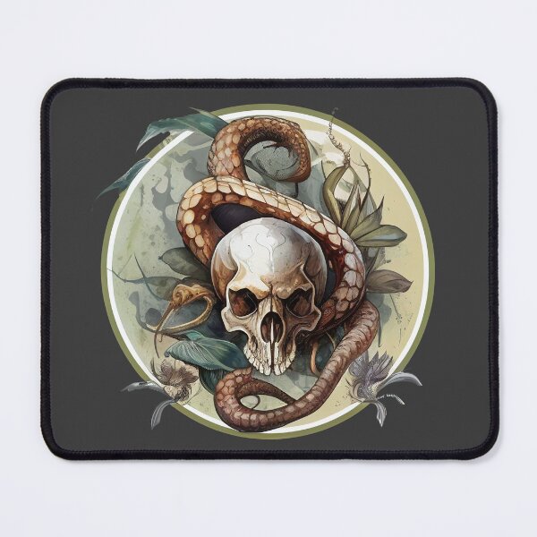 Item preview, Skull and snake designed and sold by BoneyardGrafix.