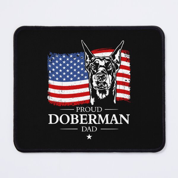 Item preview, Doberman Dad Dog Flag Patriotic Dog Canine Portrait designed and sold by dogarts.
