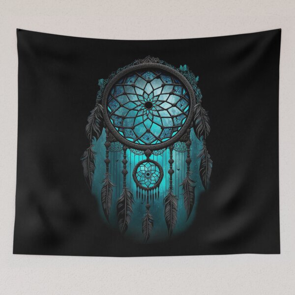 Item preview, Turquoise Hues Dreamcatcher - Native American Spiritual Symbol Dream Protection designed and sold by Dragonstrom.