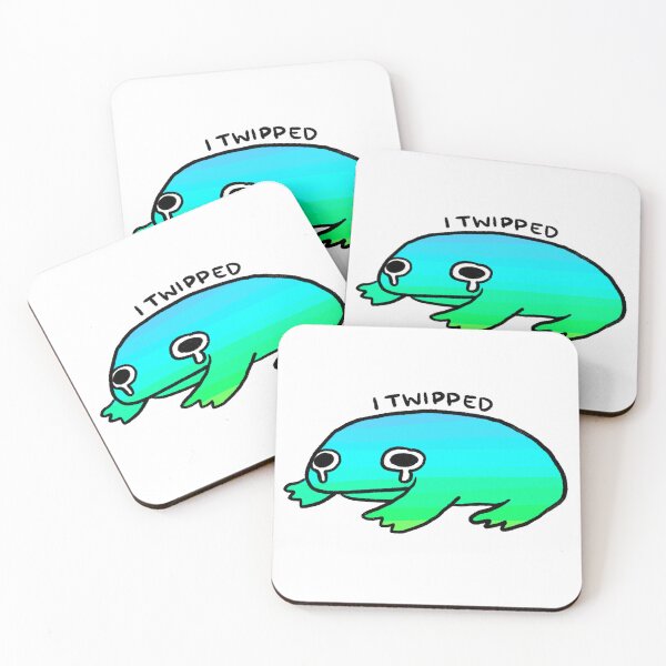 Item preview, I Twipped | Sad Blue to Green Gradient Frog designed and sold by iristocat.