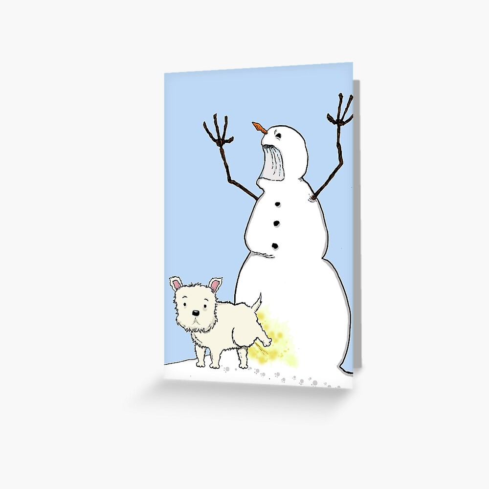 Yellow Snow Greeting Card