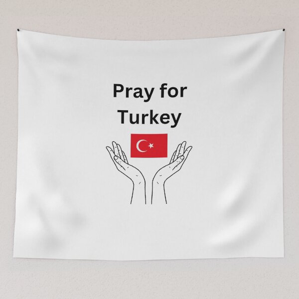 Item preview, Pray For Turkey Red Turkey Flag Support Turkey - Earthquake Turkey designed and sold by Echo Aesthetics.