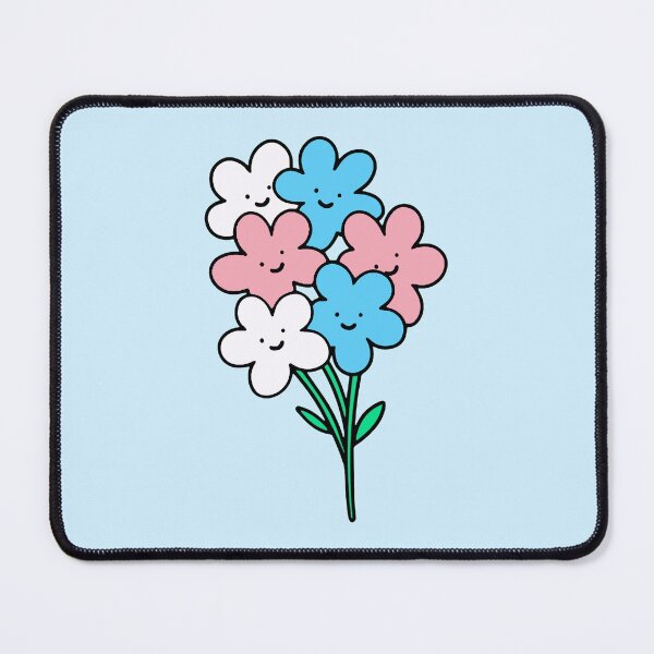 Item preview, Subtle Transgender Pride Flowers designed and sold by everything4eva.