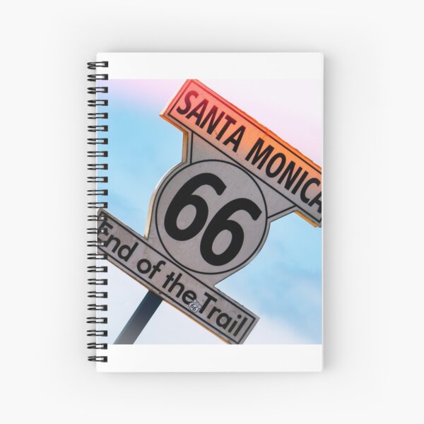 End of Route 66 by Mike-Hope Spiral Notebook