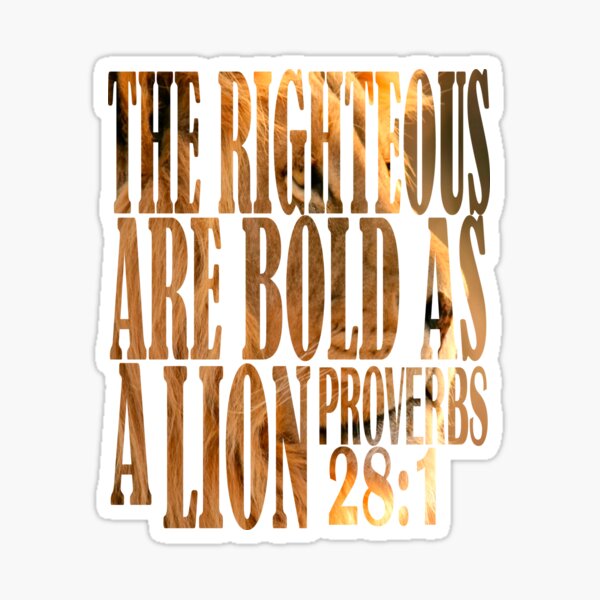 Item preview, Bible verse Proverbs 28:1 The Righteous Are Bold as a Lion designed and sold by Roland1980.
