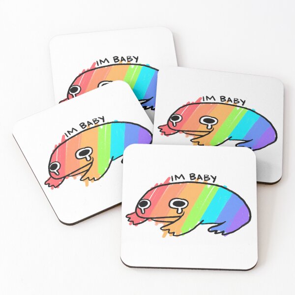 Item preview, IM BABY | Sad Scribbled Rainbow Frog designed and sold by iristocat.