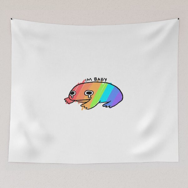 Item preview, IM BABY | Sad Scribbled Rainbow Frog designed and sold by iristocat.