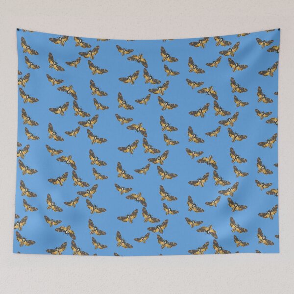 Item preview, Death's Head Moths Blue designed and sold by Ashley Gagnon.