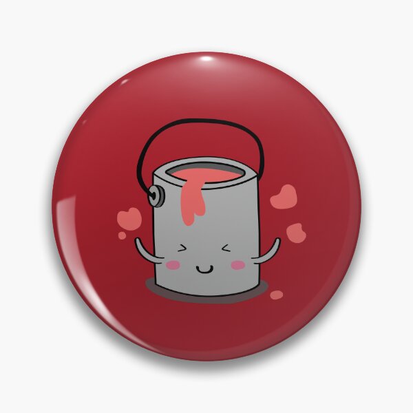Item preview, Cute Red Paint Bucket illustration designed and sold by CutestShopEver.