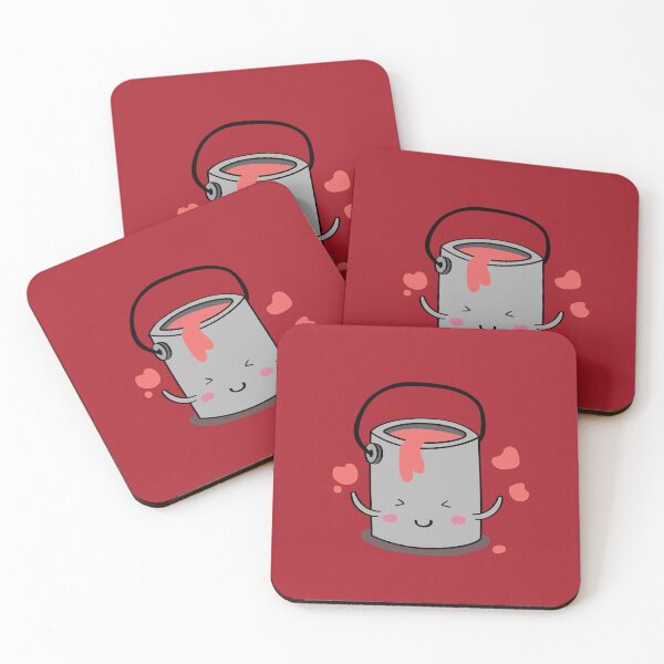 Item preview, Cute Red Paint Bucket illustration designed and sold by CutestShopEver.