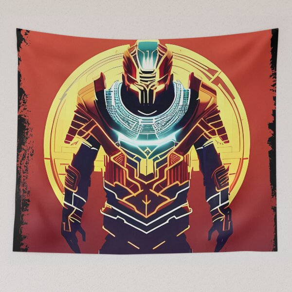 Item preview, Ra Egyptian Sun God Cyberpunk Sticker - Futuristic Design Featuring Ra, the Powerful Deity of Ancient Egypt in a Cyberpunk Style - Perfect for Laptops, Water Bottles, and More! designed and sold by Mytho Merch.