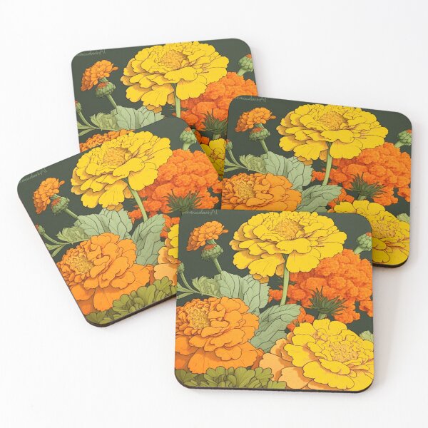 Item preview, Marigold designed and sold by botanicalartAI.