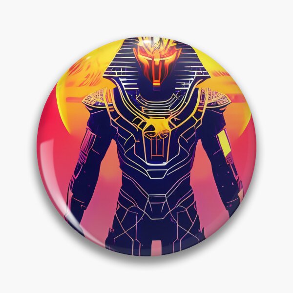 Item preview, Ra Egyptian Sun God Cyberpunk Sticker - Futuristic Design Featuring Ra, the Powerful Deity of Ancient Egypt in a Cyberpunk Style - Perfect for Laptops, Water Bottles, and More! designed and sold by Mytho Merch.
