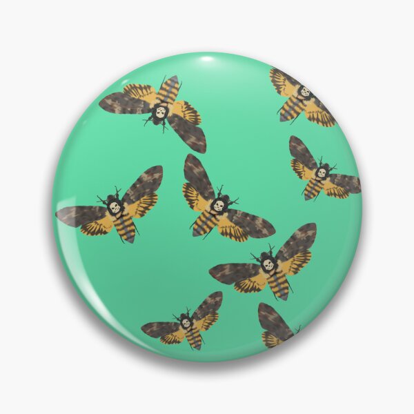 Item preview, Death's Head Moths Seafoam designed and sold by Ashley Gagnon.