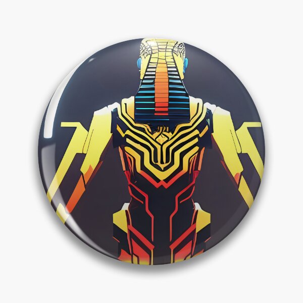 Item preview, Ra Egyptian Sun God Cyberpunk Sticker - Futuristic Design Featuring Ra, the Powerful Deity of Ancient Egypt in a Cyberpunk Style - Perfect for Laptops, Water Bottles, and More! designed and sold by Mytho Merch.