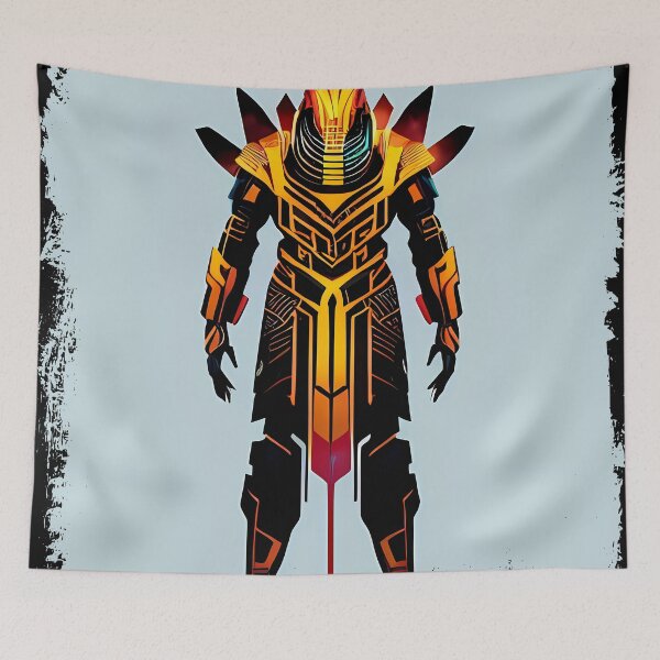 Item preview, Ra Egyptian Sun God Cyberpunk Sticker - Futuristic Design Featuring Ra, the Powerful Deity of Ancient Egypt in a Cyberpunk Style - Perfect for Laptops, Water Bottles, and More! designed and sold by Mytho Merch.