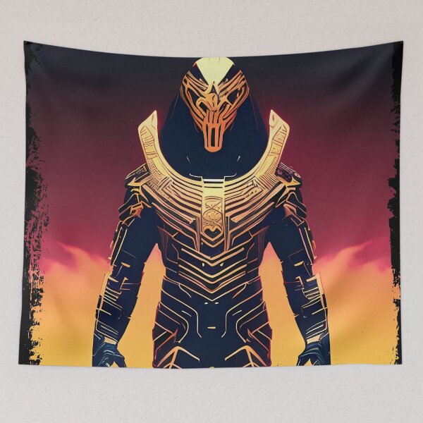 Item preview, Ra Egyptian Sun God Cyberpunk Sticker - Futuristic Design Featuring Ra, the Powerful Deity of Ancient Egypt in a Cyberpunk Style - Perfect for Laptops, Water Bottles, and More! designed and sold by Mytho Merch.