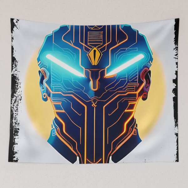 Item preview, Ra Egyptian Sun God Cyberpunk Sticker - Futuristic Design Featuring Ra, the Powerful Deity of Ancient Egypt in a Cyberpunk Style - Perfect for Laptops, Water Bottles, and More! designed and sold by Mytho Merch.