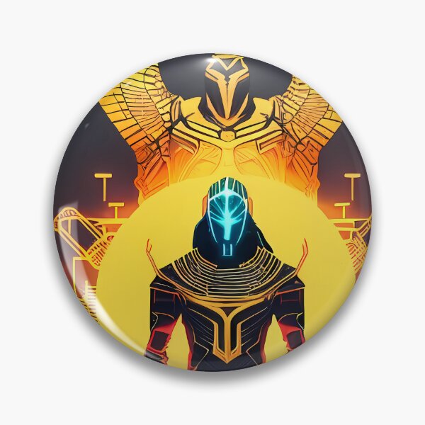 Item preview, Ra Egyptian Sun God Cyberpunk Sticker - Futuristic Design Featuring Ra, the Powerful Deity of Ancient Egypt in a Cyberpunk Style - Perfect for Laptops, Water Bottles, and More! designed and sold by Mytho Merch.