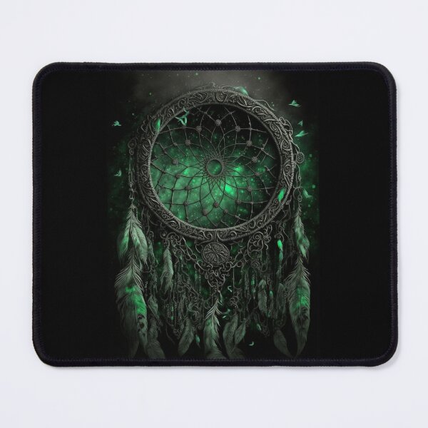 Item preview, Green Glow Dreamcatcher - Native American Spiritual Symbol Dream Protection designed and sold by Dragonstrom.