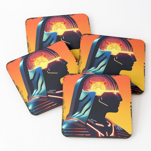 Item preview, Ra Egyptian Sun God Cyberpunk Sticker - Futuristic Design Featuring Ra, the Powerful Deity of Ancient Egypt in a Cyberpunk Style - Perfect for Laptops, Water Bottles, and More! designed and sold by Mytho Merch.