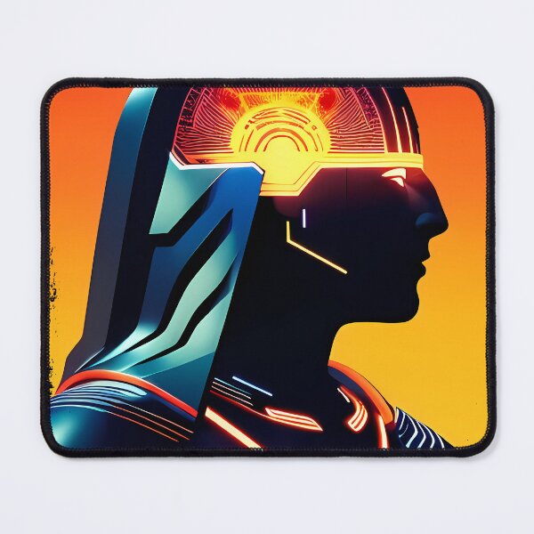 Item preview, Ra Egyptian Sun God Cyberpunk Sticker - Futuristic Design Featuring Ra, the Powerful Deity of Ancient Egypt in a Cyberpunk Style - Perfect for Laptops, Water Bottles, and More! designed and sold by Mytho Merch.